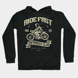 Ride Fast: Cafe Racer Club Vintage Design Hoodie